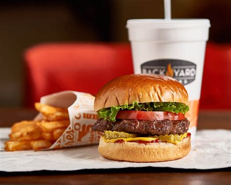 Back yard burger - Items Calories Fat Calories Fat Sat Fat Trans Fat Cholesterol Sodium Carbs Fiber Sugar Protein; Back Yard Classic Burger: 760: 430g: 47g: 17g: 0g: 110mg: 1570mg: 49g: 2g: 14g